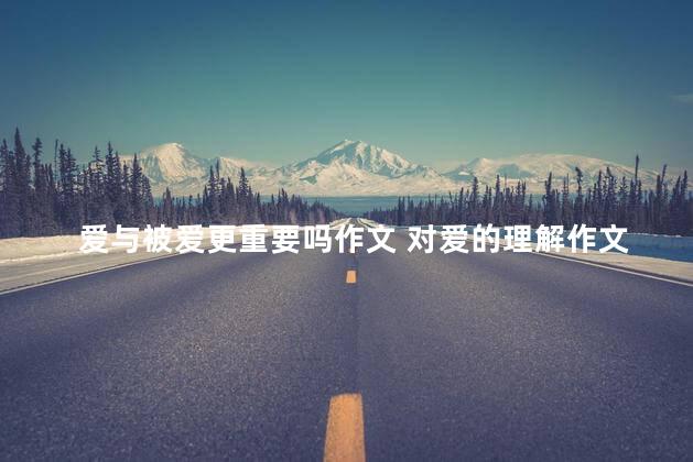 爱与被爱更重要吗作文 对爱的理解作文